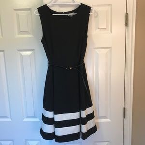 Calvin Klein Classy Black Dress w/ Belt